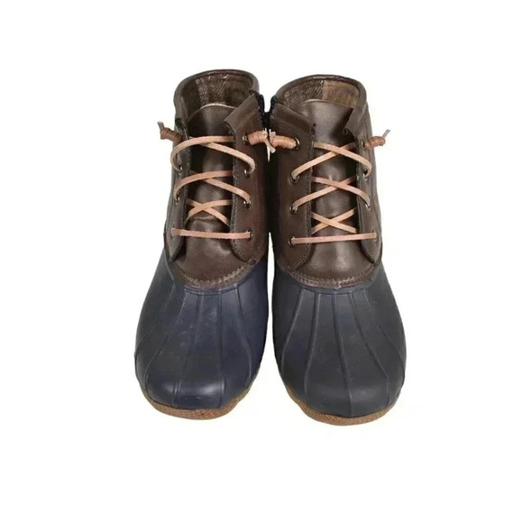 Skechers Rubber Pond Washed Out Duck  Boots Waterproof Blue Brown Size 8 - Picture 5 of 9